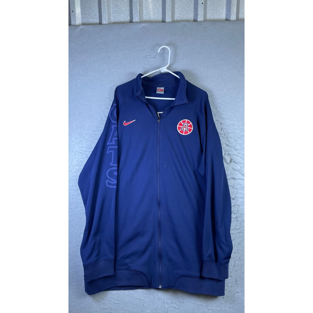 Nike Track Jacket Mens XL Blue Good Arizona Wildcats Basketball Full Zip 14110